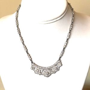 Vintage Art Deco Paste Crystal Bridal Necklace